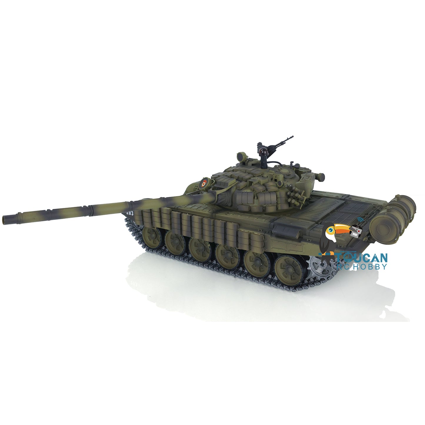 US Warehouse Henglong Radio Controlled Tank T72 1/16 Scale 7.0 Mainboard Metal Battle Electric Tank Tracked Vehicle W/ Battery Charger