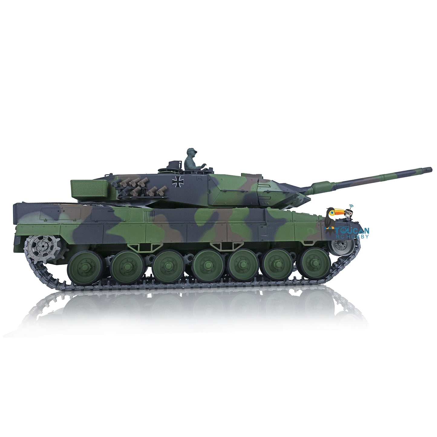 Heng Long Latest Edition 1/16 TK7.0 Upgraded Metal German Leopard2A6 RTR RC Tank Model 3889 Military Vehicle Shooting BBs Battery