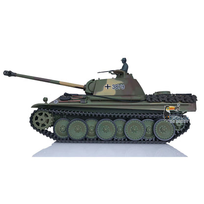 Henglong 1/16 TK7.0 RC Tank Plastic German Panther G 3879 RTR BB Shooting Tank w/ 360 Degrees Rotating Turret Infrared Battle System