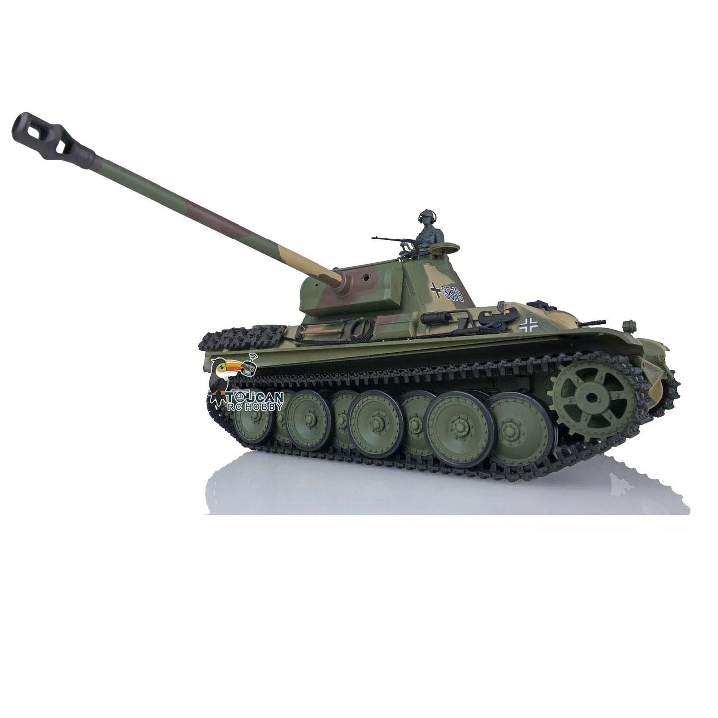 Henglong Remote Control Tank Model TK7.0 German Panther G 3879 1/16 Plastic RC Tank Model W/ FPV 360 Degrees Rotating Turret 2 Sounds