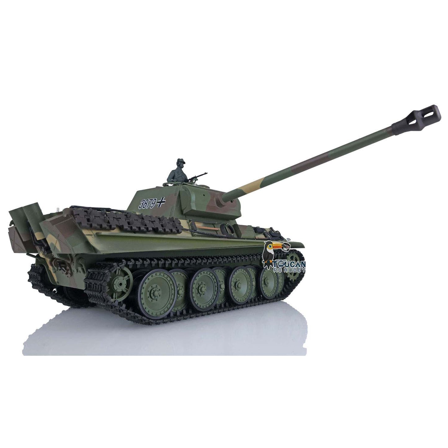 Henglong Remote Control Tank Model TK7.0 German Panther G 3879 1/16 Plastic RC Tank Model W/ FPV 360 Degrees Rotating Turret 2 Sounds