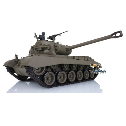 Henglong 1/16 Plastic RC Tank Model 7.0 USA M26 Pershing 3838 w/ 360 Degrees Rotating Turret Steel Gearbox Barrel Recoil FPV w/ Holder