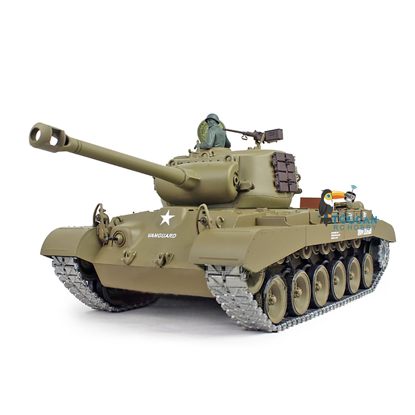 Henglong 1/16 Radio Control Tank Model 3838 M26 Pershing w/ FPV 360 Degrees Rotating Turret Metal Road Wheels Drive Gearbox