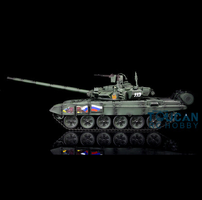 Henglong 1/16 RC Tank Model 3938 T90 W/ Metal Chassis 7.1 Version Sound Effect 360 Degrees Rotating Turret Infrared System Flash