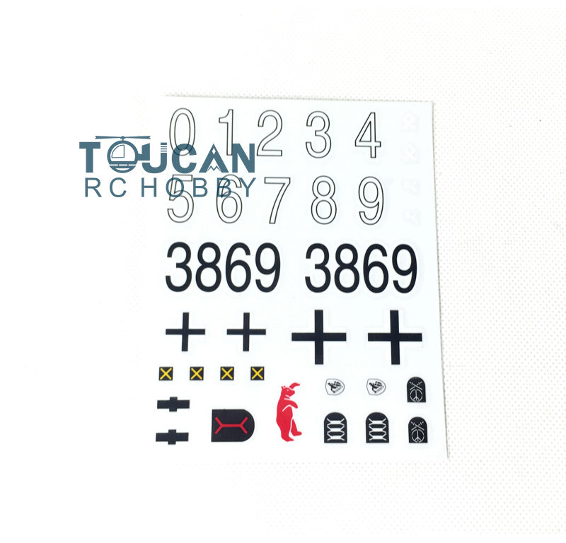 US Warehouse Paste Sticker Spare Part for Henglong 1/16 Scale German Jadpanther RC Tank 3869 Model Decoration