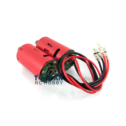 Henglong 1/16 Scale Red Motors 1Pair with Wires for Metal Driving Gearbox 6.0 Radio Control RC Tank Model DIY Spare Parts