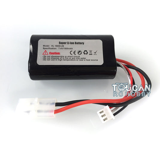 134*47*21MM 7.4V 1800mah Liion Battery with Balance Plug Tamiya Plug Rechargeable Original for HengLong 1/16 Scale RC Tank Model