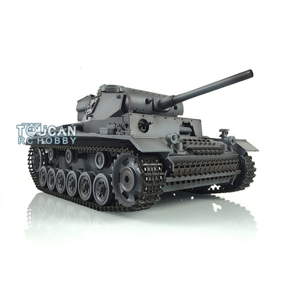 Henglong 1/16 RTR RC Tank 3848 TK7.0 Customized Panzer III L 360 Degrees Rotating Turret FPV Metal Tracks Road Wheels Smoking Gearbox