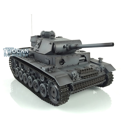 Henglong 1/16 Radio Control Tank Plastic Panzer III L TK7.0 Tank 3848 RC Tank w/ 360 Degrees Rotating Turret Gearbox Engine Sound