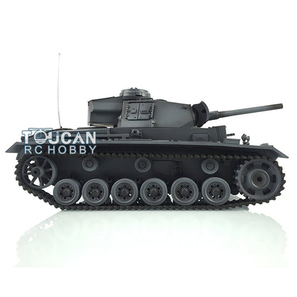 Henglong 1/16 Radio Control Tank Plastic Panzer III L TK7.0 Tank 3848 RC Tank w/ 360 Degrees Rotating Turret Gearbox Engine Sound