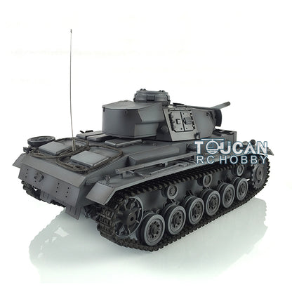 Henglong 1/16 7.0 Customized Panzer III L RTR RC Tank Model 3848 w/ 360 Degrees Rotating Turret Metal Tracks Idler Sprocket Road Wheels