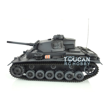 Henglong 1/16 Radio Control Tank Plastic Panzer III L TK7.0 Tank 3848 RC Tank w/ 360 Degrees Rotating Turret Gearbox Engine Sound