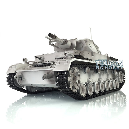 Henglong 1/16 TK7.0 RC Tank 3858 Panzer IV F Radio Control Upgraded Tank W/ 360 Degrees Rotating Turret Metal Tracks Idler Sprocket