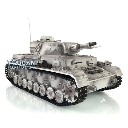 Henglong 1/16 TK7.0 RC Tank 3858 Panzer IV F Radio Control Upgraded Tank W/ 360 Degrees Rotating Turret Metal Tracks Idler Sprocket