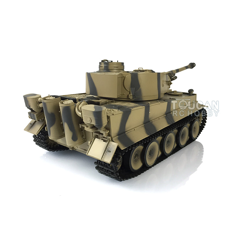 Henglong 1/16  TK7.0 Version Plastic German Tiger I RC Tank 3818Remote Control Tank Sound Effect Smoking Gearbox w/o Recoil Barrel