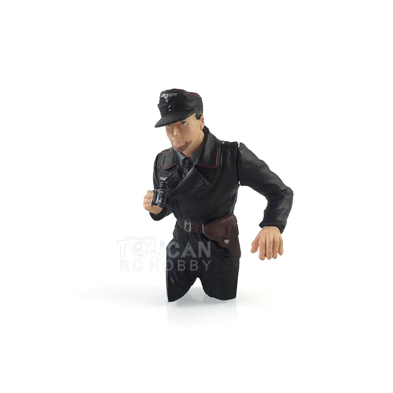 Resin Male Soldier Figure Gunner Telescope in hand Decoration Parts For Henglong 1/16 Scale RC Remote Control Tank Model Black