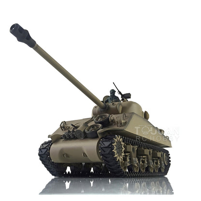 Henglong 1/16 TK7.0 Upgraded M4A3 Sherman Radio Control Tank Model 3898 360 Degrees Rotating Turret BB Shooting Sound Effect