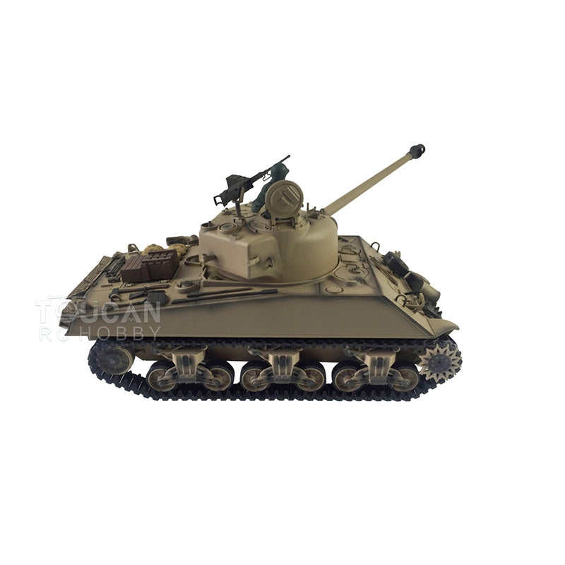 Henglong 1/16 TK7.0 Plastic M4A3 Sherman RC Tank Model 3898 w/ 360 Degrees Rotating Turret FPV Barrel Recoil Smoking Gift for Boys