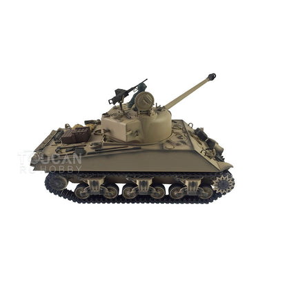 2.4G Henglong 1/16 Scale 7.0 Upgraded M4A3 Sherman RTR Radio Control Tank Model 3898 Metal Tracks Engine Sound BB Shooting Gearbox