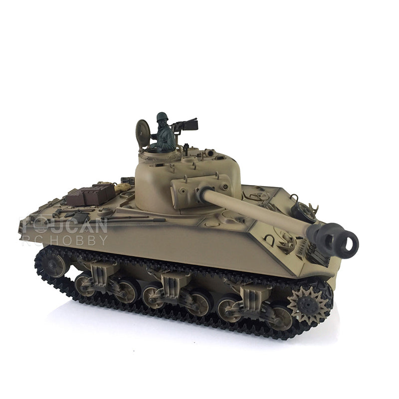 Henglong 1/16 Customized RC Tank Model TK7.0 M4A3 Sherman Remote Control Tank Model 3898 360 Degrees Rotating Turret Metal Road Wheels