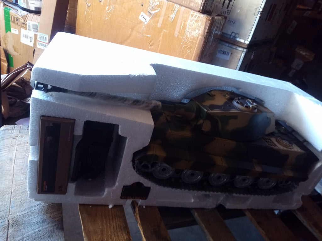 US Stock Second Hand Used Henglong 1/16 Radio Control Tank German King Tiger BB shooting Infrared Tiger II Metal Tracks