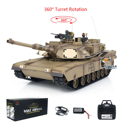 1/16 7.0 2.4Ghz Henglong Plastic M1A2 Abrams RTR RC Tank 3918 With 360 Degrees Rotation Turret Motherboard Speaker IR Airsoft