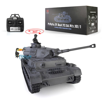 Henglong 1/16 RC Tank 3859 TK7.0 German Panzer IV F2 Radio Control Tank w/ 360 Degrees Rotating Turret Metal Idler Sprocket Wheels