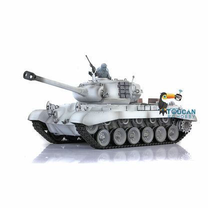 Henglong 1/16 TK7.0 M26 Pershing RC Tank Model 3838 w/ 360 Degrees Rotating Turret Metal Road Wheels Tracks w/ Double Rubber Pad