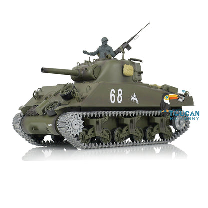 Henglong 1/16 FPV TK7.0 M4A3 Sherman RTR RC Tank Model 3898 w/ 360 Degrees Rotating Turret FPV Camera Metal Tracks Engine Sound