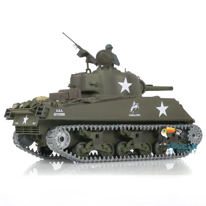 Henglong 1/16 TK7.0 Upgraded M4A3 Sherman Radio Control Tank Model 3898 360 Degrees Rotating Turret BB Shooting Sound Effect