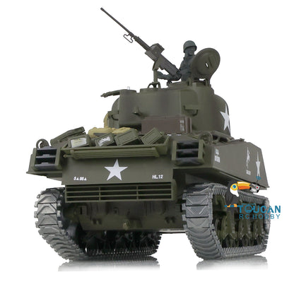 Henglong 1/16 FPV TK7.0 M4A3 Sherman RTR RC Tank Model 3898 w/ 360 Degrees Rotating Turret FPV Camera Metal Tracks Engine Sound