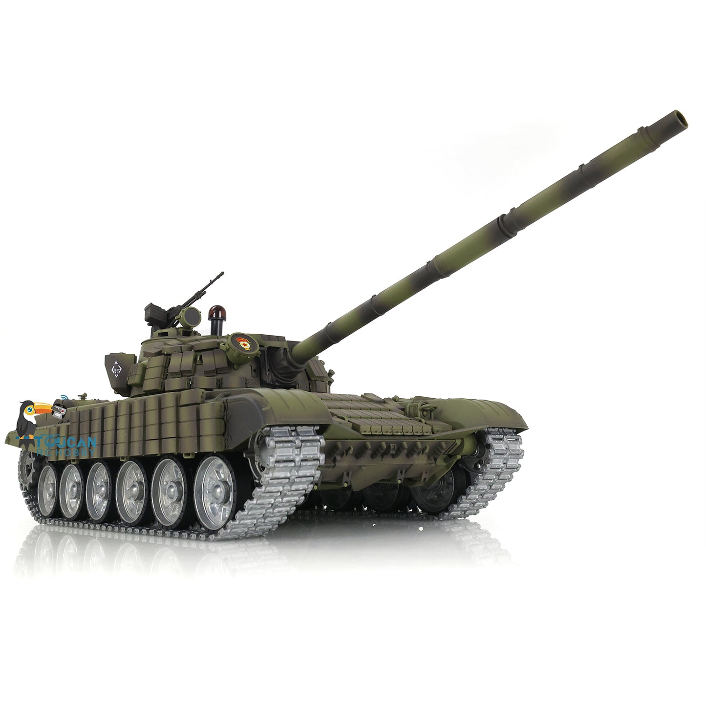 Heng Long Russia T72 RC Tank 3939 360 Turret 1:16 TK7.0 Metal Tracks Linkages Red Eyes Smoke Unit Infrared Combating System