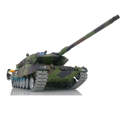 Henglong 1/16 TK7.0 Customized Leopard2A6 RC Tank Model 3889 w/ Metal Tracks Road Wheels 360 Degrees Rotating Turret Engine Sound