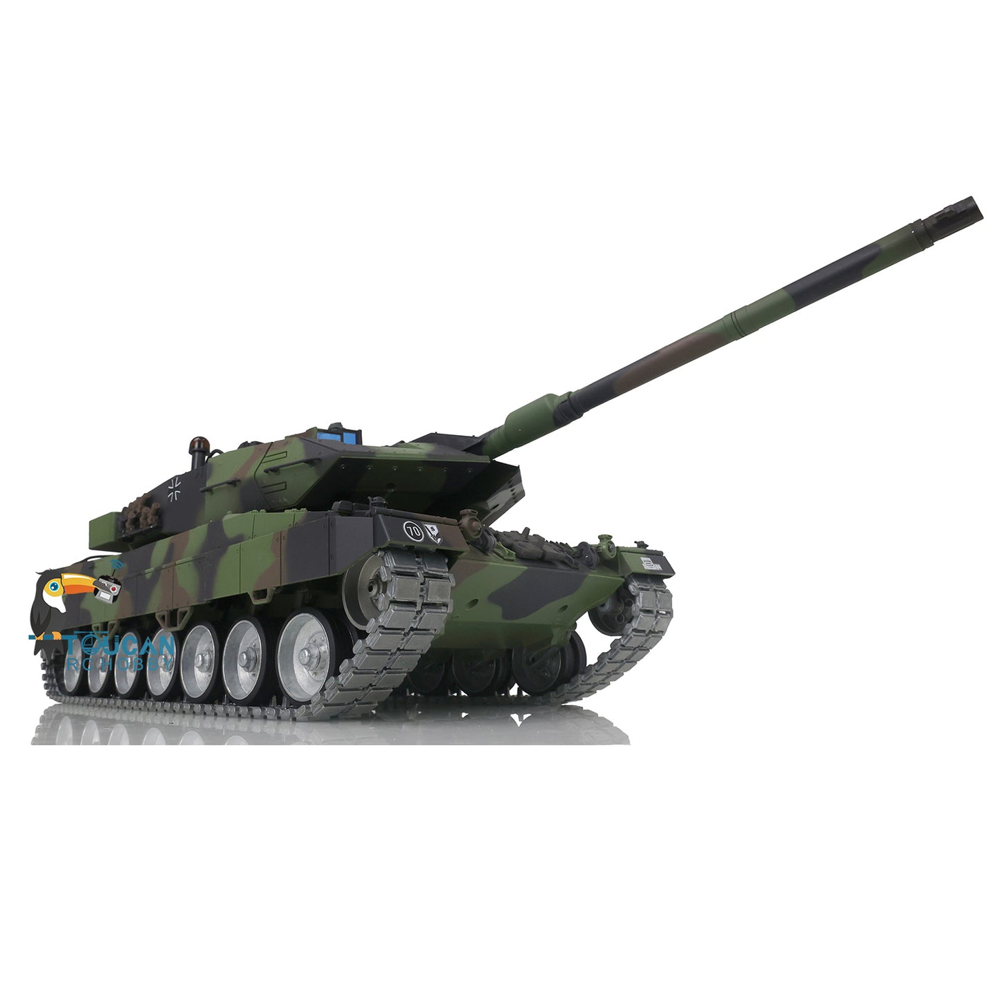 Heng Long Remote Control Tank Model 1/16 TK7.0 Leopard2A6 3889 Metal Track W/ Linkages Driving Gearbox 360 Rotating Turret