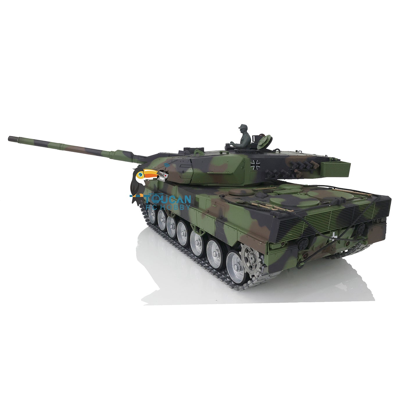 Heng Long Remote Control Tank Model 1/16 TK7.0 Leopard2A6 3889 Metal Track W/ Linkages Driving Gearbox 360 Rotating Turret