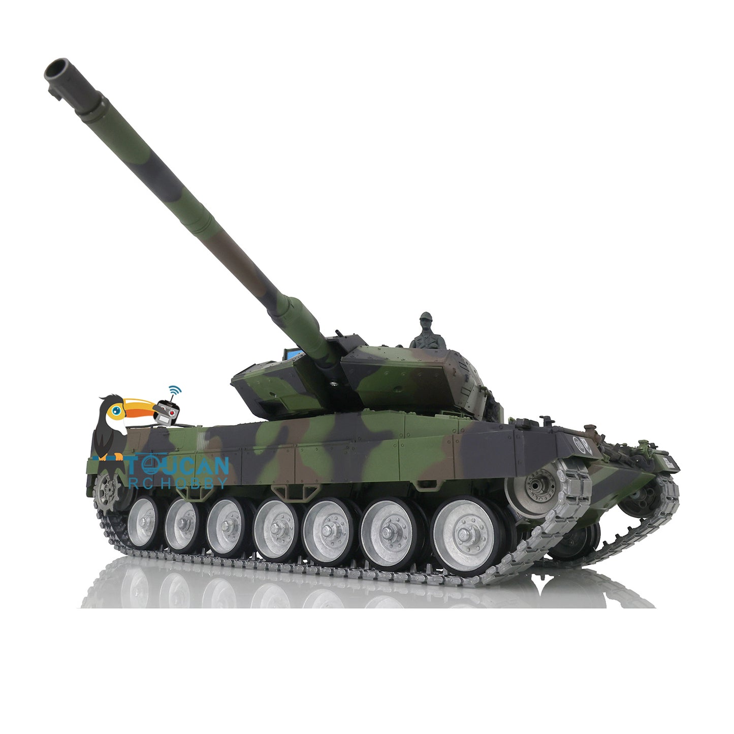 Heng Long Remote Control Tank Model 1/16 TK7.0 Leopard2A6 3889 Metal Track W/ Linkages Driving Gearbox 360 Rotating Turret