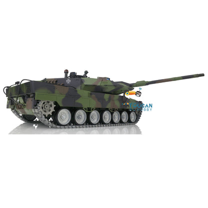 Henglong 1/16 TK7.0 Version Customized Leopard2A6 RC Tank Model 3889 w/ Metal Tracks FPV BB Shooting 360 Degrees Rotating Turret