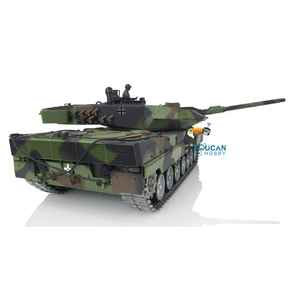 Henglong 1/16 TK7.0 Version Customized Leopard2A6 RC Tank Model 3889 w/ Metal Tracks FPV BB Shooting 360 Degrees Rotating Turret