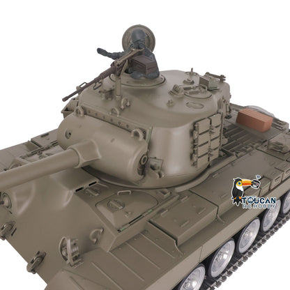 Henglong 1/16 TK7.0 Customized M26 Pershing RTR RC Tank 3838 w/ 360 Degrees Rotating Turret Metal Tracks Sprocket Road Wheels Smoking