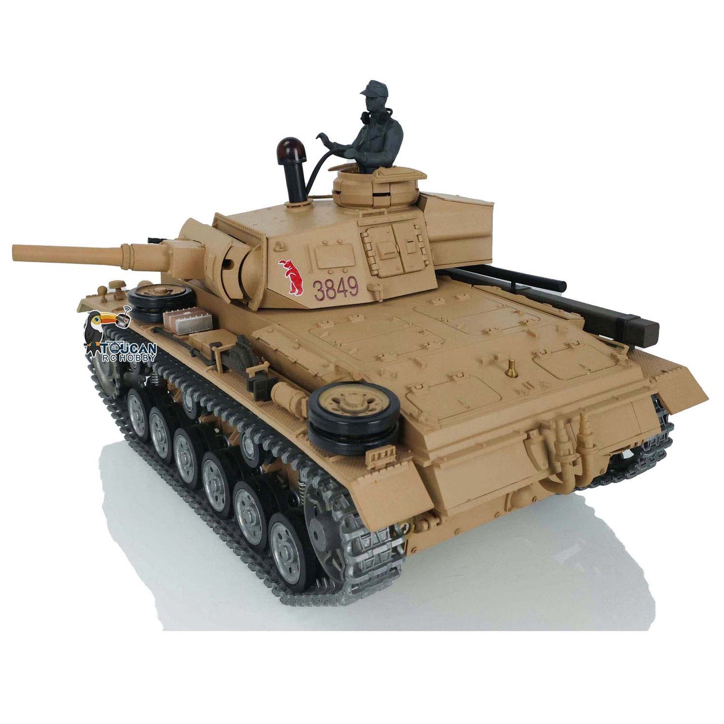 IN STOCK Henglong 1/16 7.0 Customized Professional Edition German Panzer III H RTR RC Tank 3849 With Metal Tracks Road Wheels Driving Gearbox