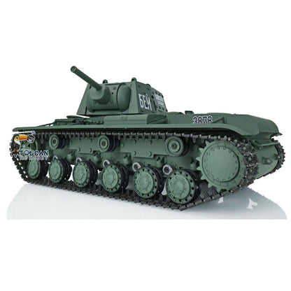 Henglong RC Tank Model 1/16 TK7.0 Plastic 3878 Soviet Union KV-1 w/ FPV 360 Degrees Rotating Turret BB Shooting Sound Effect 2.4Ghz