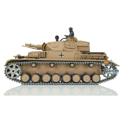 Henglong 1/16 TK7.0 RC Tank 3858 Panzer IV F Radio Control Upgraded Tank W/ 360 Degrees Rotating Turret Metal Tracks Idler Sprocket