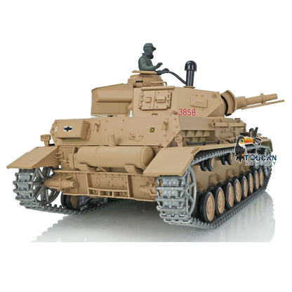 Henglong 1/16 TK7.0 RC Tank 3858 Panzer IV F Radio Control Upgraded Tank W/ 360 Degrees Rotating Turret Metal Tracks Idler Sprocket