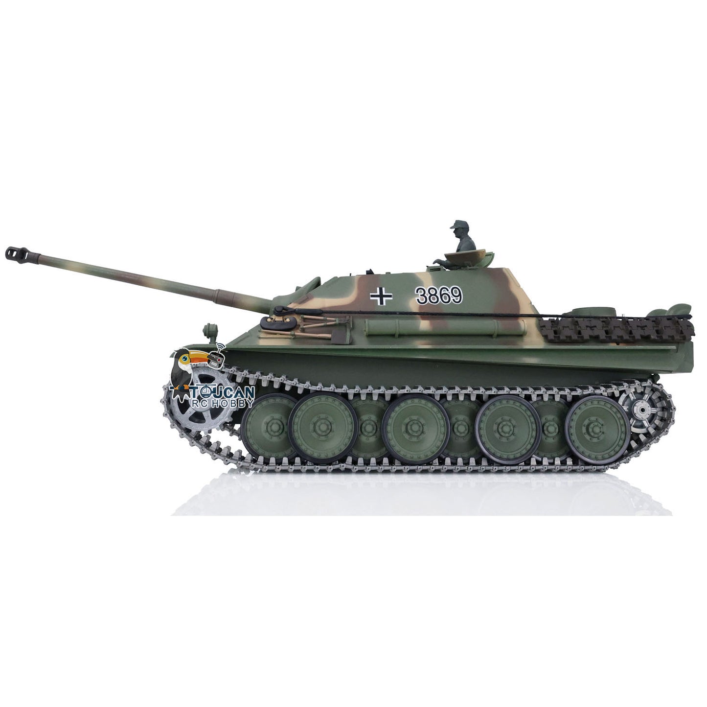 IN STOCK Henglong 1/16 Upgraded 3869 7.0 German Tank Model Jadpanther w/ FPV Camera Metal Tracks Idler Sprocket Wheels BB Shooting Engine Sound