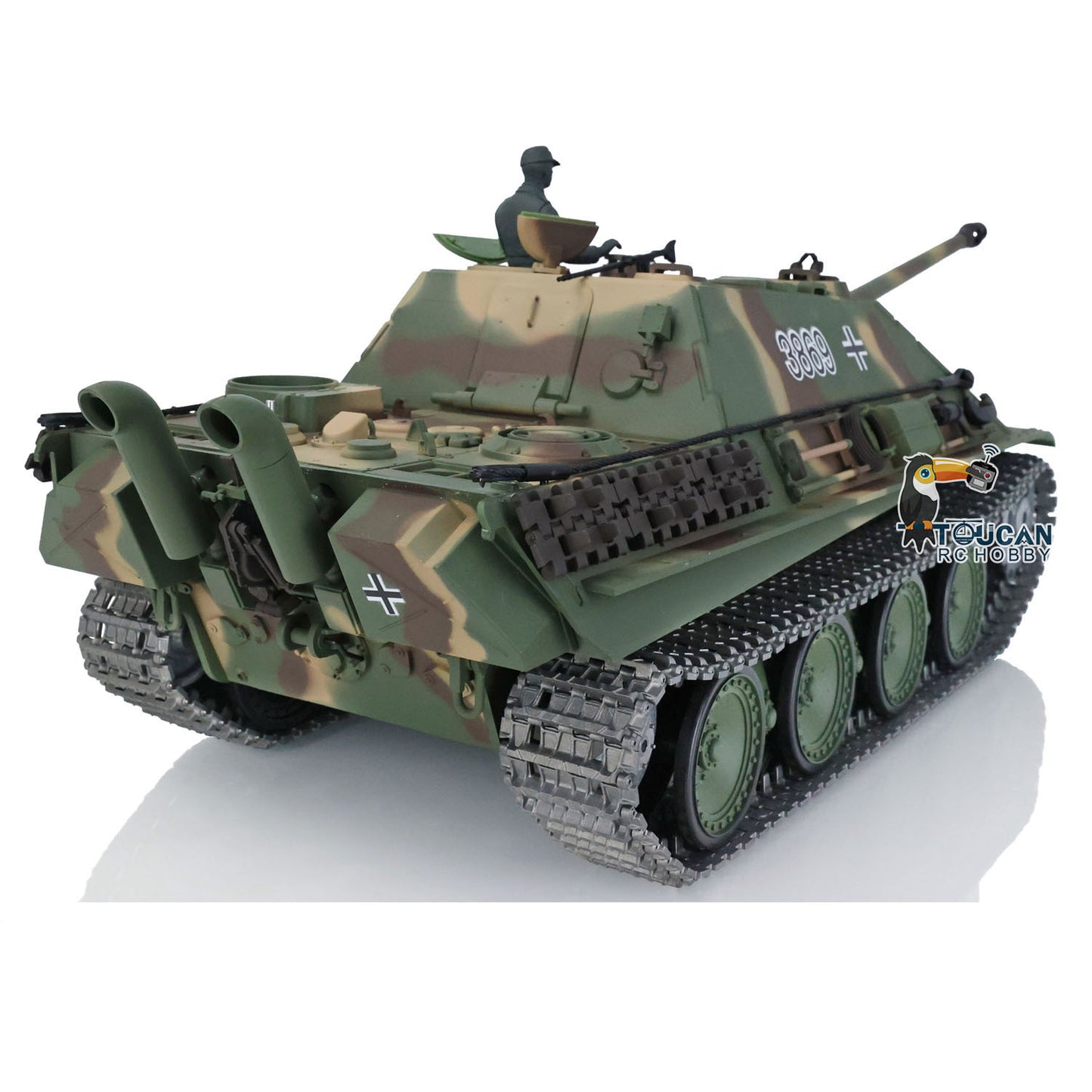 IN STOCK Henglong 1/16 Upgraded 3869 7.0 German Tank Model Jadpanther w/ FPV Camera Metal Tracks Idler Sprocket Wheels BB Shooting Engine Sound