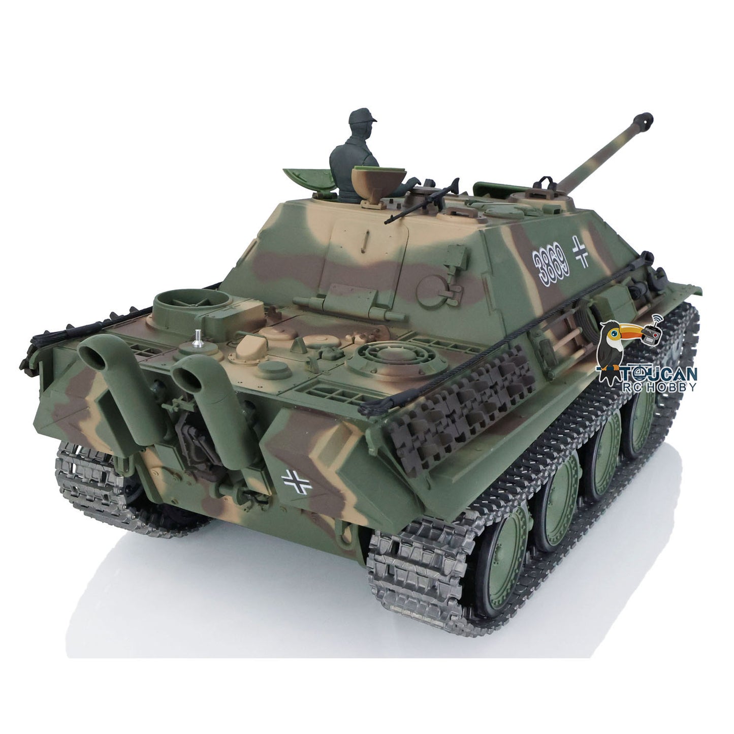 IN STOCK Henglong 1/16 Upgraded 3869 7.0 German Tank Model Jadpanther w/ FPV Camera Metal Tracks Idler Sprocket Wheels BB Shooting Engine Sound