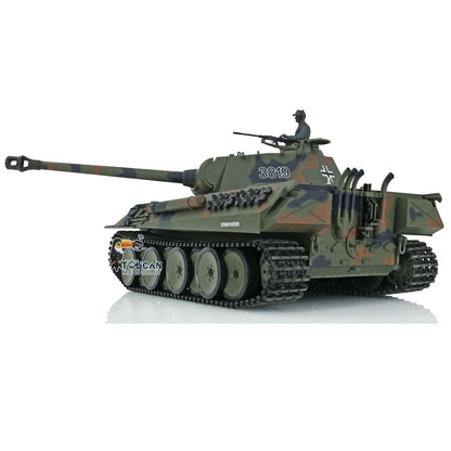 Henglong 1/16 Scale Remote Control Tank Model 7.0 Version Plastic German Panther 3819 w/ Gearbox Turret Road Wheel Smoking Engine Sound