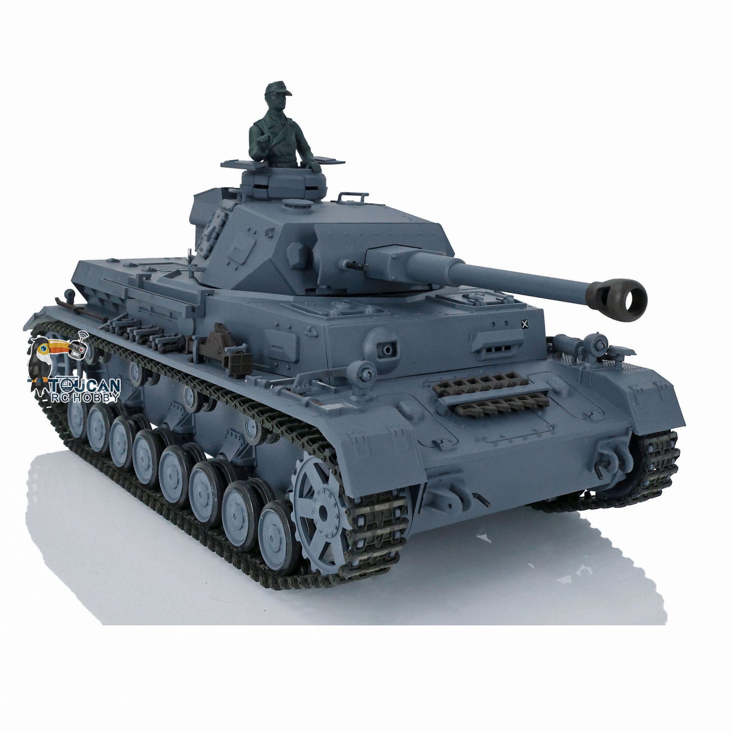 2.4G Henglong 1/16 RC Tank Model 3859 Plastic German Panzer IV F2 RTR 7.0 Tank Model w/ Smoking Gearbox BB Shooting Road Wheels Tracks