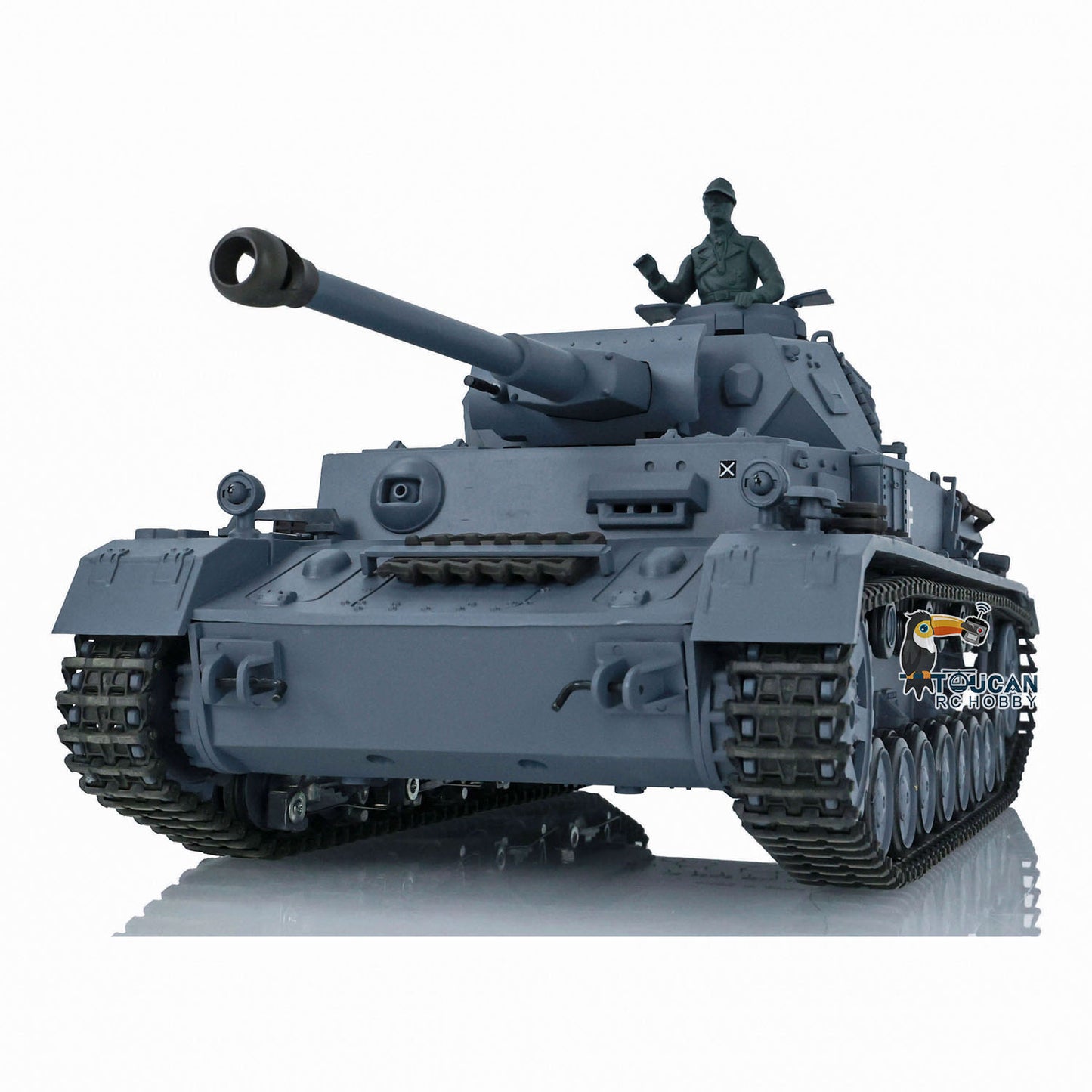 2.4G Henglong 1/16 RC Tank Model 3859 Plastic German Panzer IV F2 RTR 7.0 Tank Model w/ Smoking Gearbox BB Shooting Road Wheels Tracks