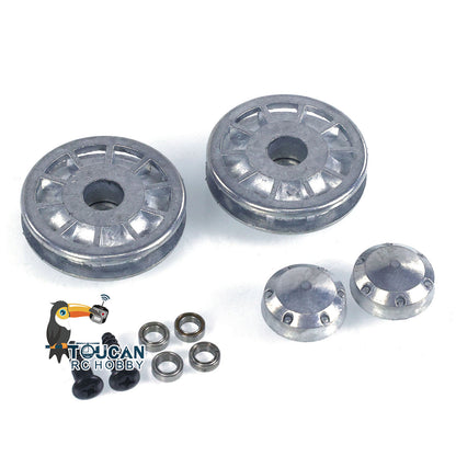 1 Pair Metal Idlers With Wheel Caps Bearings DIY Parts for Heng Long 1/16 RC Battle Tanks German Tiger I 3818 Durable Accessory